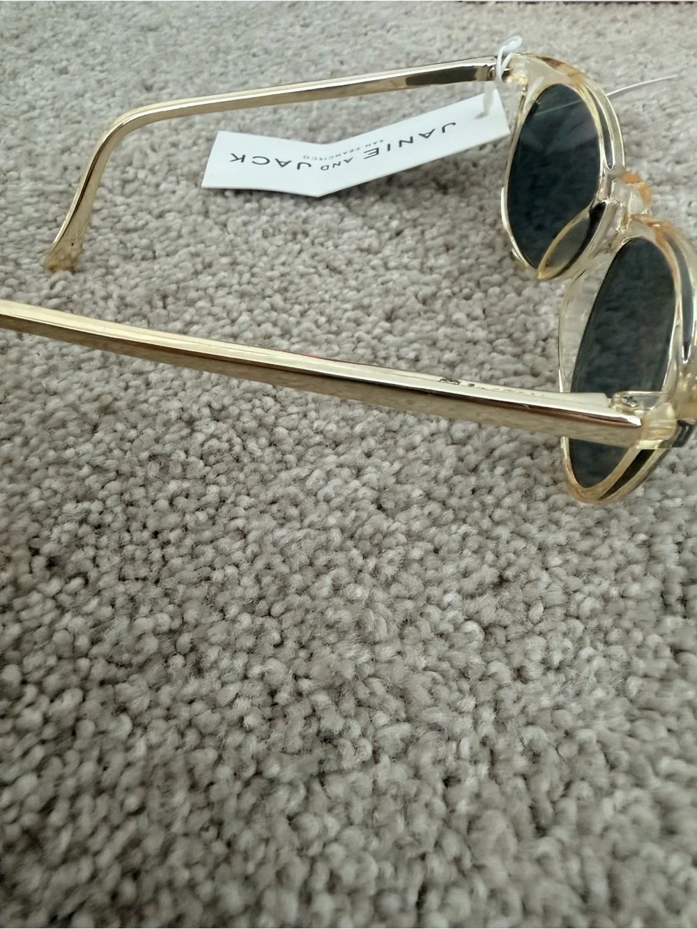 Janie and Jack Gold Frame Sunglasses with Dark Lenses 2-4 yrs
